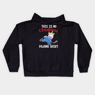 Unicorn This Is My Pajama Shirt Christmas Design Kids Hoodie